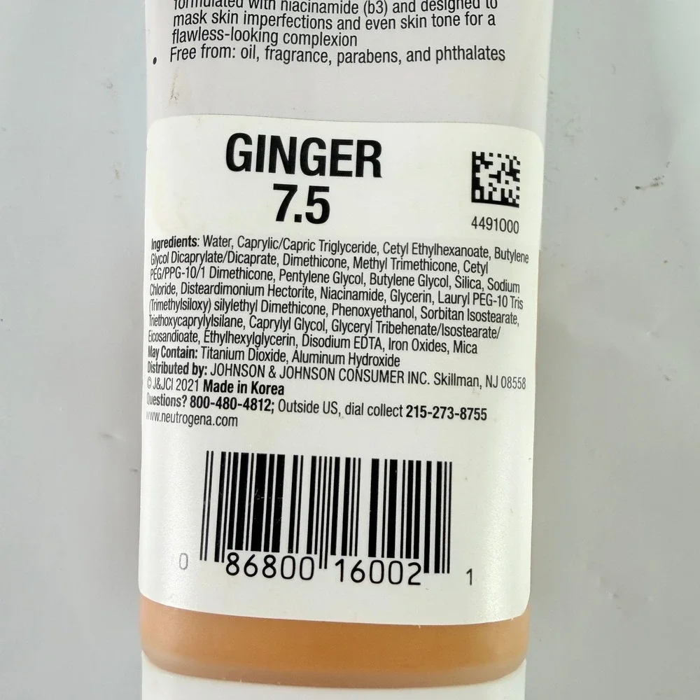 Neutrogena Clear Coverage CC Cream Lot of‎ 2 Ginger 7.5 & Fawn 5.0 Matte New